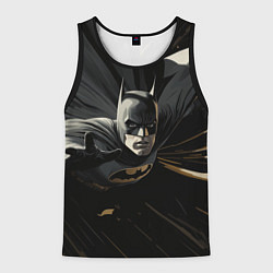 Мужская майка без рукавов Бэтмен черный плащ