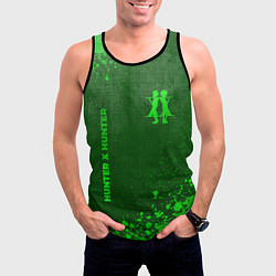 Майка-безрукавка мужская Hunter x Hunter - green gradient вертикально, цвет: 3D-черный — фото 2