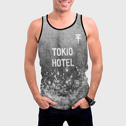 Майка-безрукавка мужская Tokio Hotel - grey gradient посередине, цвет: 3D-черный — фото 2