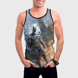 Майка-безрукавка мужская Бэтмен - старый стиль, цвет: 3D-черный — фото 2