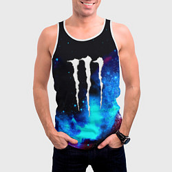 Майка-безрукавка мужская Monster energy космос, цвет: 3D-белый — фото 2