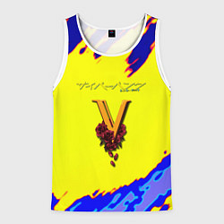 Мужская майка без рукавов Cyberpunk краски неоновые