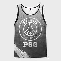 Майка-безрукавка мужская PSG - grey gradient, цвет: 3D-черный