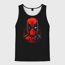 Мужская майка без рукавов Дэдпул злость