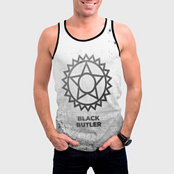 Майка-безрукавка мужская Black Butler - white gradient, цвет: 3D-черный — фото 2