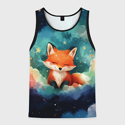 Мужская майка без рукавов Лисенок на облаках