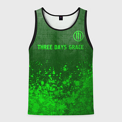 Майка-безрукавка мужская Three Days Grace - green gradient посередине, цвет: 3D-черный