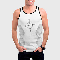 Майка-безрукавка мужская Megadeth white poly, цвет: 3D-черный — фото 2