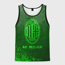 Майка-безрукавка мужская AC Milan - green gradient, цвет: 3D-черный