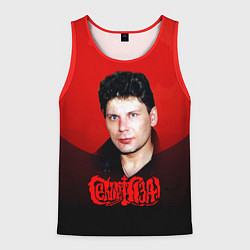 Мужская майка без рукавов Юрий Клинских красная луна