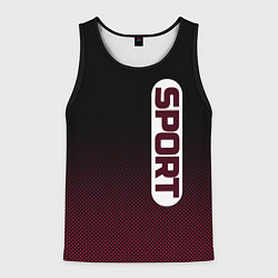 Мужская майка без рукавов Sport чёрно-розовый текстурный градиент