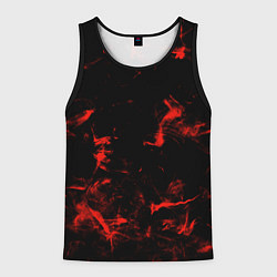 Майка-безрукавка мужская Color red black, цвет: 3D-черный