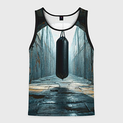 Мужская майка без рукавов Боксерская груша на черном