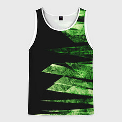 Майка-безрукавка мужская Color green black, цвет: 3D-белый