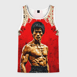 Мужская майка без рукавов Брюс Ли на красном