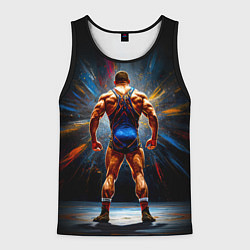 Мужская майка без рукавов Греко-римский борец на черном