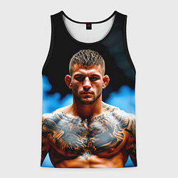 Мужская майка без рукавов Дастин Порье в дыму