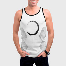 Майка-безрукавка мужская Demon Slayer white poly, цвет: 3D-черный — фото 2