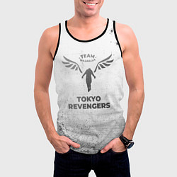 Майка-безрукавка мужская Tokyo Revengers - white gradient, цвет: 3D-черный — фото 2