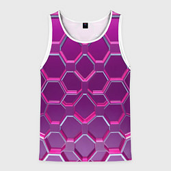 Майка-безрукавка мужская Розовый бронежилет, цвет: 3D-белый