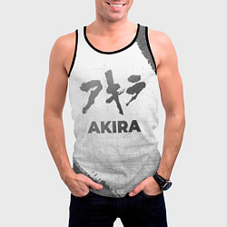 Майка-безрукавка мужская Akira - white gradient, цвет: 3D-черный — фото 2