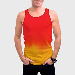 Майка-безрукавка мужская Абстракция с красным и желтым, цвет: 3D-красный — фото 2