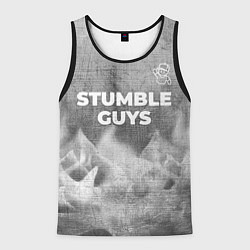 Мужская майка без рукавов Stumble Guys - grey gradient посередине