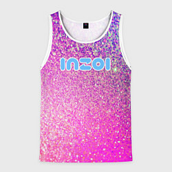 Мужская майка без рукавов Inzoi лого и розовые блестки