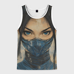 Мужская майка без рукавов Портрет Китаны - Мортал комбат