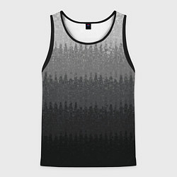 Майка-безрукавка мужская Градиент полосами тёмно-серый графитовый, цвет: 3D-черный