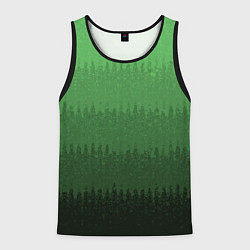 Майка-безрукавка мужская Зеленый градиент текстурные полосы, цвет: 3D-черный