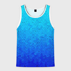 Мужская майка без рукавов Голубой в синеву с узором