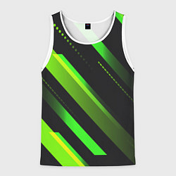 Мужская майка без рукавов Color black green