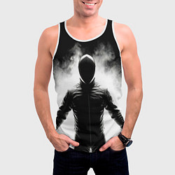 Майка-безрукавка мужская Черный фехтовальщик, цвет: 3D-белый — фото 2
