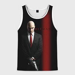Майка-безрукавка мужская Агент Hitman, цвет: 3D-белый