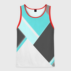 Майка-безрукавка мужская Color black blue, цвет: 3D-красный