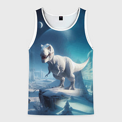 Мужская майка без рукавов Снежный динозавр - история вымирания