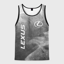 Мужская майка без рукавов Lexus - grey gradient вертикально