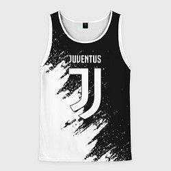 Мужская майка без рукавов Juventus черно белые краски
