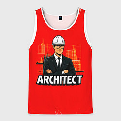 Мужская майка без рукавов Architect на красном