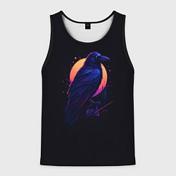 Мужская майка без рукавов Неоновый ворон