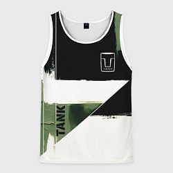 Майка-безрукавка мужская Tank логотип машины, цвет: 3D-белый