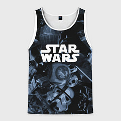 Майка-безрукавка мужская Star wars персонажи из звездных войн, цвет: 3D-белый