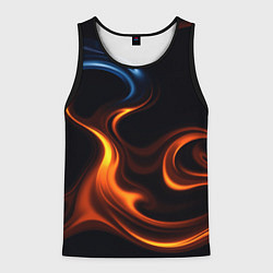 Майка-безрукавка мужская The color is fire orange, цвет: 3D-черный