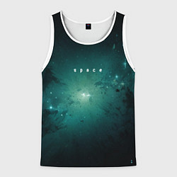 Майка-безрукавка мужская Космос галактика вселенная, цвет: 3D-белый