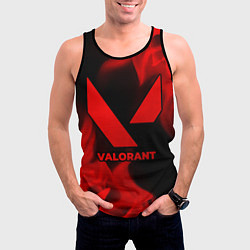 Майка-безрукавка мужская Valorant - red gradient, цвет: 3D-черный — фото 2