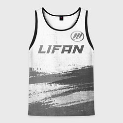 Мужская майка без рукавов Lifan - white gradient посередине