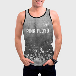 Майка-безрукавка мужская Pink Floyd - grey gradient посередине, цвет: 3D-черный — фото 2