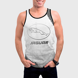 Майка-безрукавка мужская Jaguar - white gradient, цвет: 3D-черный — фото 2