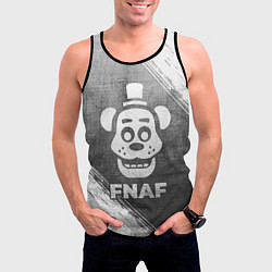 Майка-безрукавка мужская FNAF - grey gradient, цвет: 3D-черный — фото 2